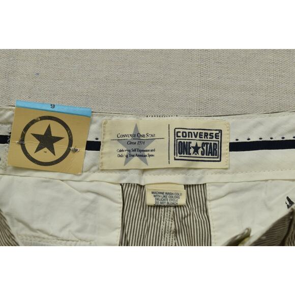 Converse One Star Women's Size 6 Regular Fit Striped Khaki Chino Pants NEW - Picture 8 of 8